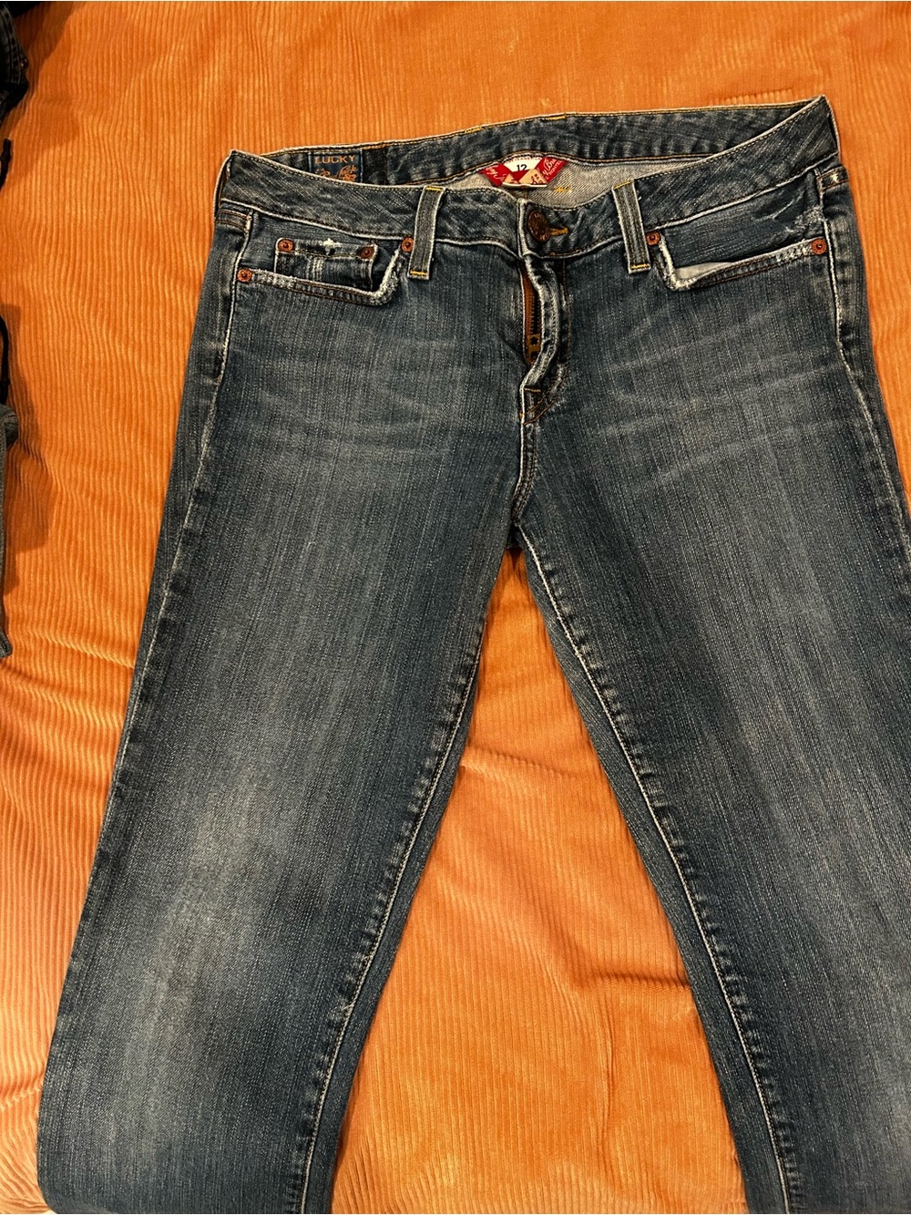 ORIGINAL MADE IN USA Lucky Brand Women's VINTAGE Distressed Skinny Jeans size 12